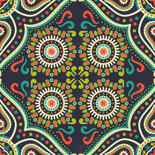 Fototapeta Abstract vector ethnic background seamless pattern