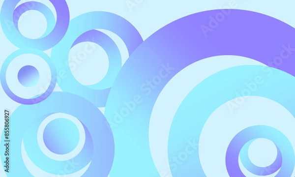 Obraz Gradient Blue and Purple Abstract Circular Shapes