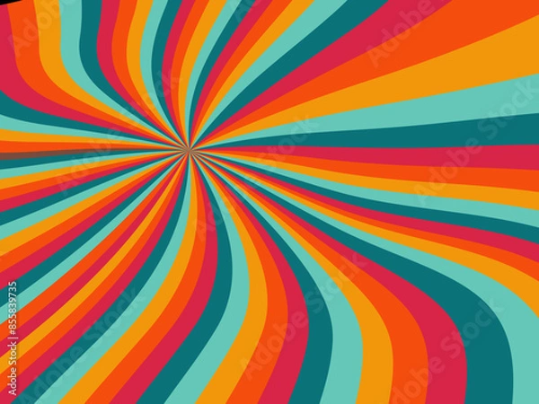 Fototapeta Vintage retro banner background. Colorful wallpaper. Vector illustration. party background.