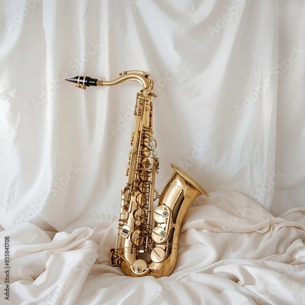 Fototapeta saxophone in plain background