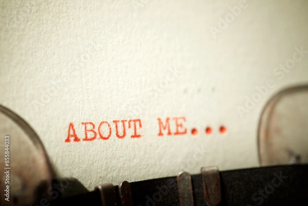 Obraz About me phrase