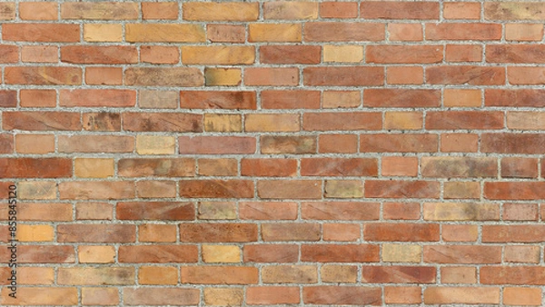 Obraz Red brick wall texture. Seamless pattern. Texture for background or realistic rendering.