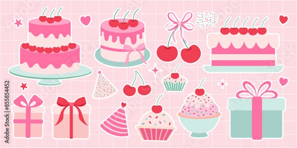 Obraz Sweet Celebrations: Delightful Dessert Party Set