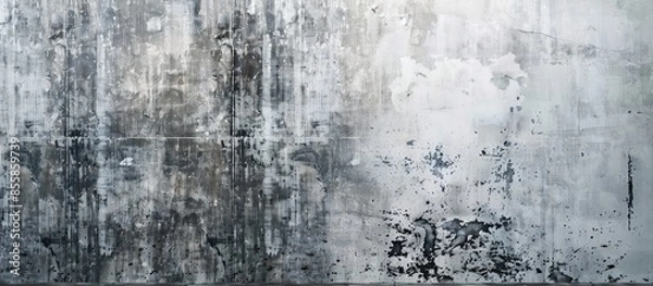 Fototapeta Background image with sketches and drawings on grey wall. with copy space image. Place for adding text or design