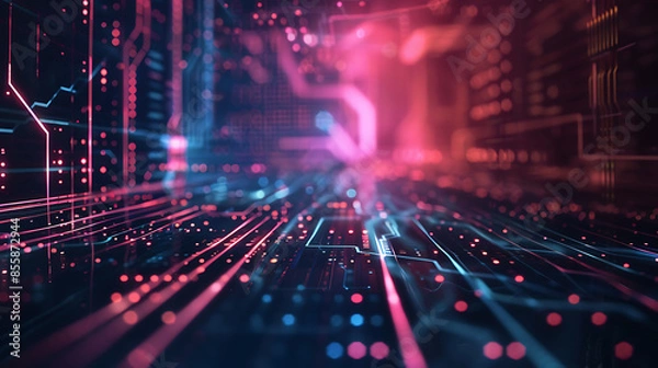 Fototapeta abstract technology banner