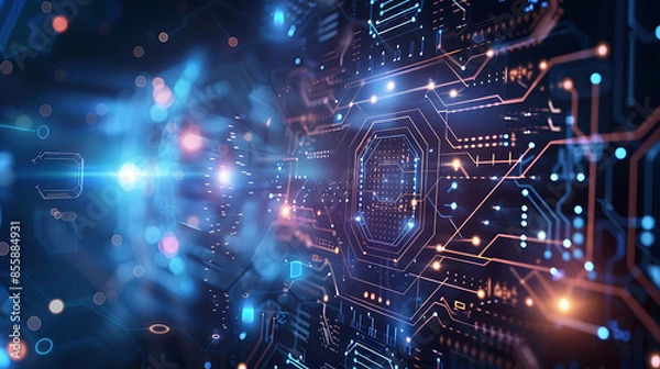 Fototapeta abstract techology background