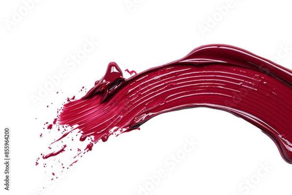Fototapeta Abstract Red Liquid Swirl isolated on transparent background png