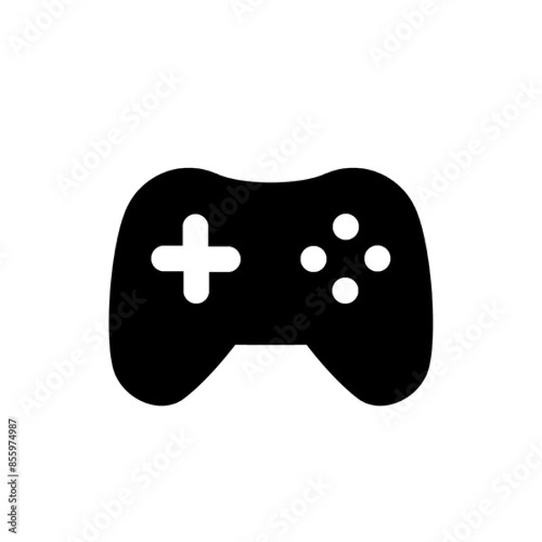 Obraz game controller icon isolated on white and transparent background