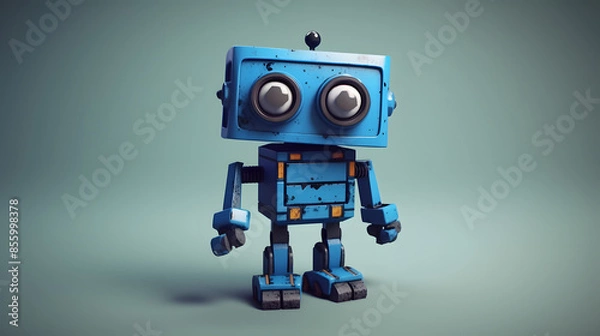 Fototapeta Bluejay Toy Robot 3d 