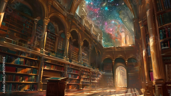 Fototapeta Celestial Library