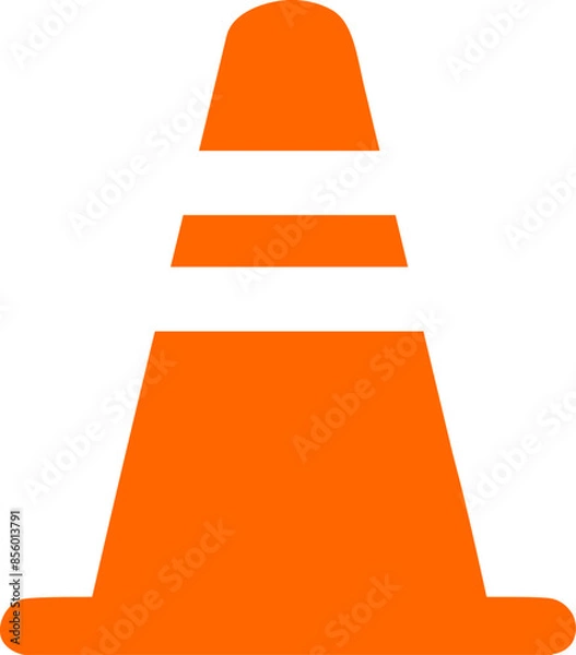 Fototapeta 교통 통제용 오렌지색 칼라콘