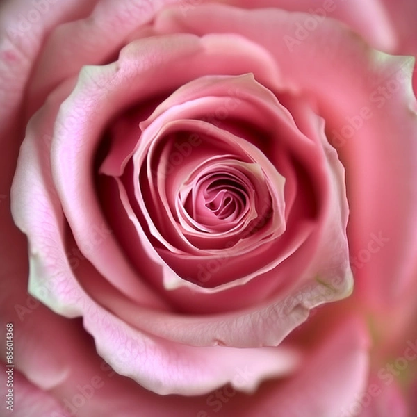 Fototapeta Vibrant Macro Shot of an Pink Rose in Full Bloom,  Close-Up View of bright pink flower