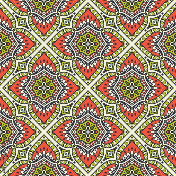 Obraz Ethnic floral seamless pattern