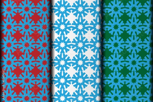 Obraz Background style vector eps seamless pattern design element template.