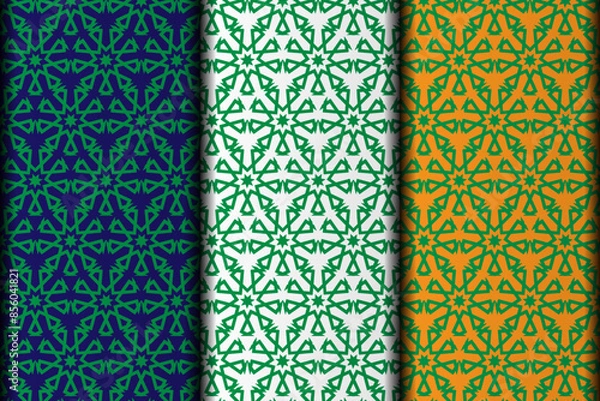 Obraz Background style vector eps seamless pattern design element template.