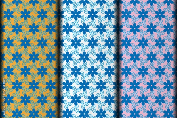 Obraz Background style vector eps seamless pattern design element template.