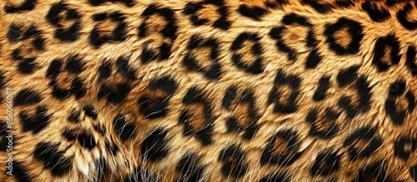 Fototapeta Leopard skin pattern texture. with copy space image. Place for adding text or design