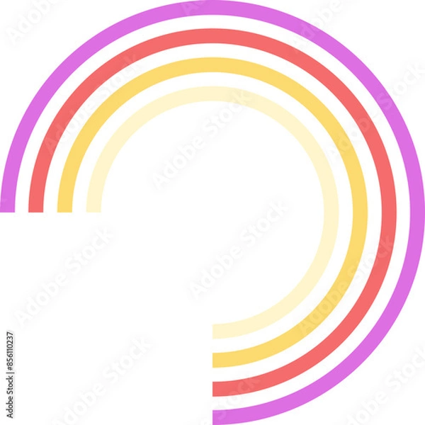 Fototapeta Groovy Line Element