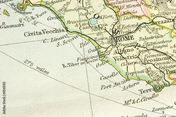 Obraz Antique Map (expired copyright)