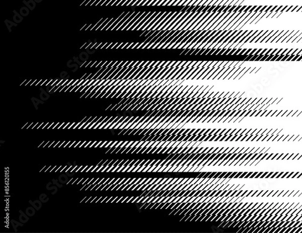 Fototapeta Black and white transition background pattern. seamless pattern transition for backgroud, jersey pattern. Sport background. Vector Format Illustration. EPS10