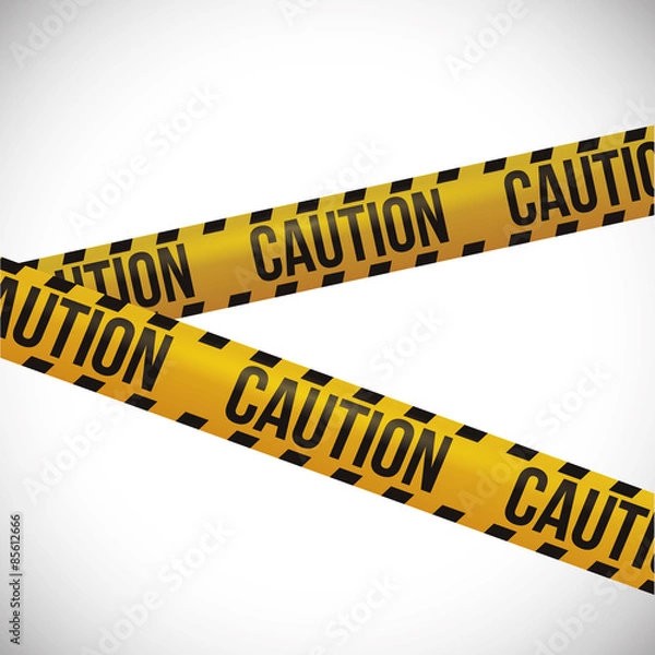 Fototapeta caution icon design