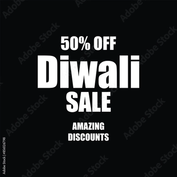 Fototapeta Diwali Sale Advertisement, Banner, Poster, Design vector template, Creative flyer concept, Graphic design element