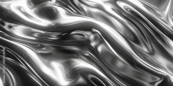 Fototapeta Abstract Silver Drapery: A Smooth and Shimmering Texture
