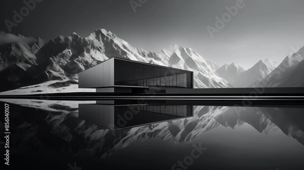 Fototapeta landscape with lake