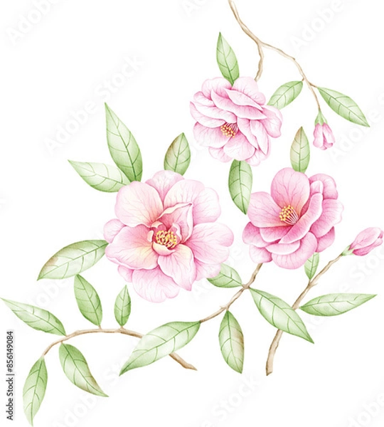 Fototapeta floral vector illustration with separate layers