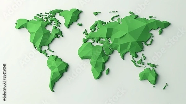 Obraz a green world map