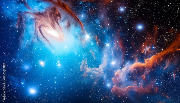 Fototapeta Nebula and Galaxies in Space: Abstract Cosmos Background – Stunning and Ethereal Visual Perfect for Sci-Fi Projects, Digital Art, Astronomy Content, and Creative Designs – High-Quality Image Capturing