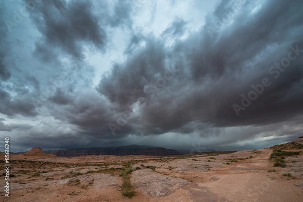 Obraz Rain Storm over the Desert Utah Landscape