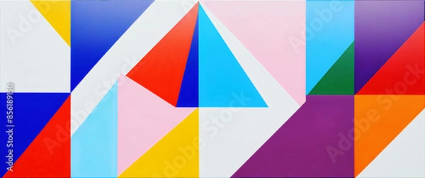 Fototapeta abstract and contemporary illustration with geometric shapes and patterns