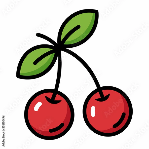 Obraz Cherry Logo Icon Vector Illustration