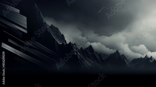 Fototapeta clouds in the mountains