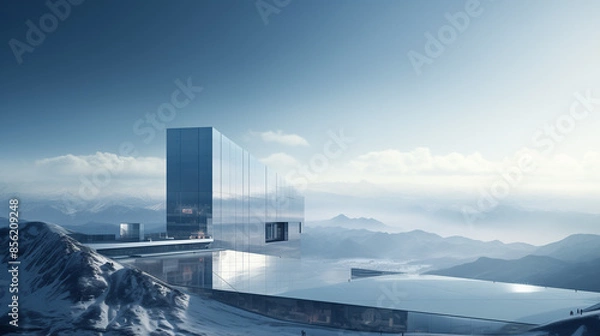 Fototapeta snow covered bridge