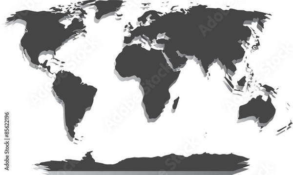 Obraz Pusta Mapa Świata