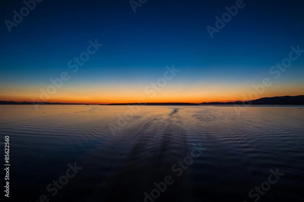 Fototapeta Sunset over Alaskan Waters