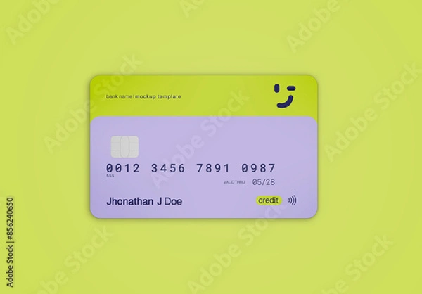 Fototapeta 3d Credit Card Mockup