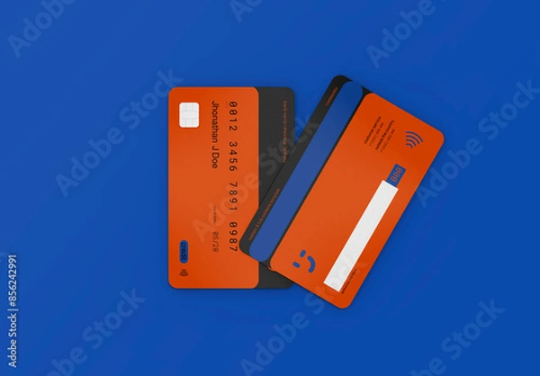 Fototapeta 3d Front and Back Credit Card
