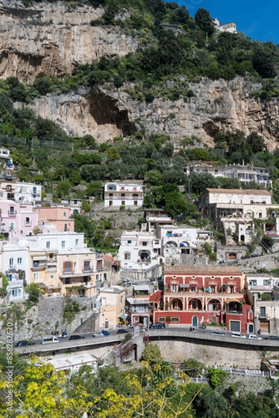 Fototapeta Cliffs and homes of Positano Italy