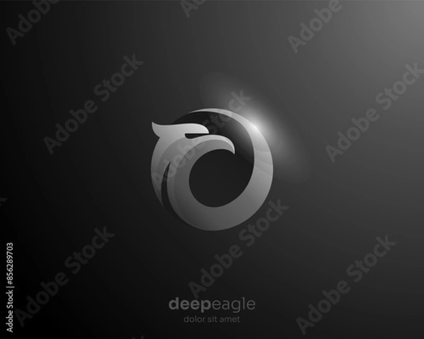 Fototapeta Abstract creative deep eagle logo