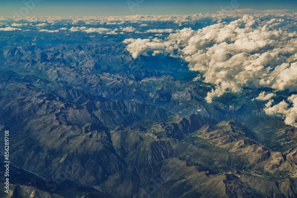 Obraz mountains and clouds