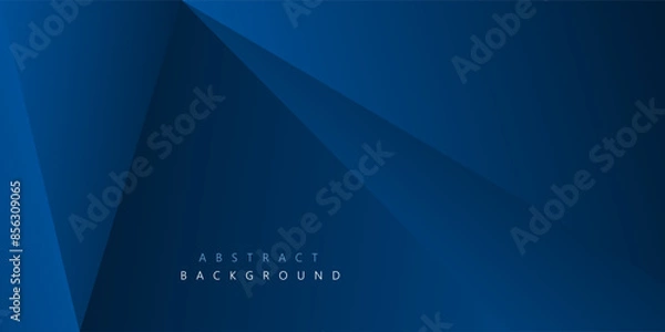 Obraz Abstract Blue triangle shape vector background for corporate concept, template, poster, brochure, website, flyer design. Vector illustration	