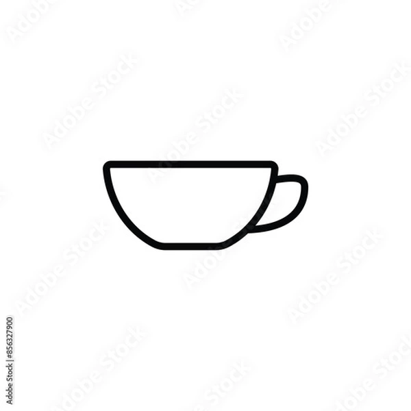 Obraz Simple cup icon on white background.