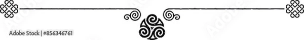 Obraz Celtic Knot and Triskele Ornament Border
