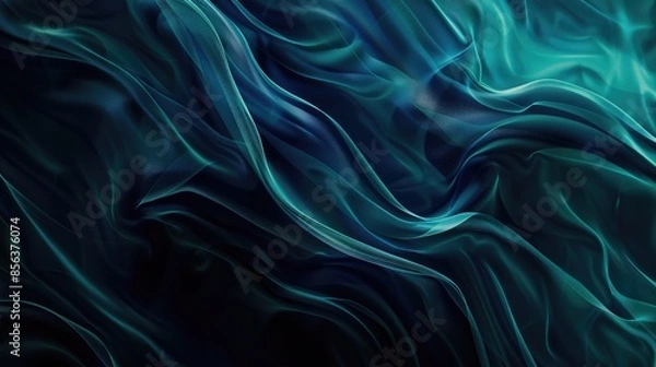 Fototapeta Abstract black blue green gradient texture background for design.