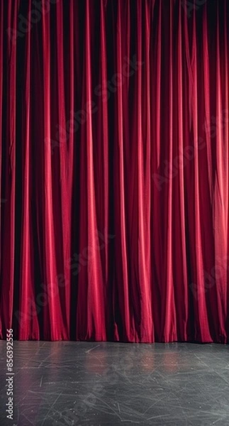 Obraz red velvet theater curtains
