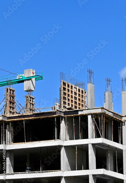 Fototapeta Multistage construction site