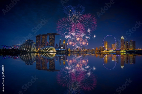 Obraz Singapore Fireworks